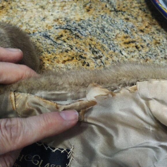 Joseph Glass Furriers Women's Stole Fur Wrap Classic Brown Rustic Shawl - Picture 15 of 16